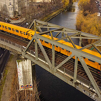Buy canvas prints of The yellow cars of the Berlin metro by Erik Lattwein