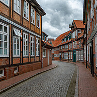 Buy canvas prints of Historic city center of Stade in Germany - CITY OF STADE , GERMANY - MAY 10, 2021 by Erik Lattwein