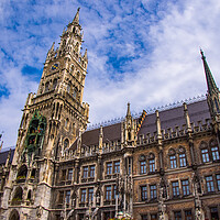 Buy canvas prints of Munich Town Hall at Marien square in the historic district - CITY OF MUNICH, GERMANY - JUNE 03, 2021 by Erik Lattwein