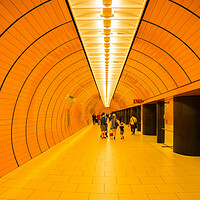 Buy canvas prints of Munich subway station in the city center - MUNICH, GERMANY - JUNE 03, 2021 - CITY OF MUNICH, GERMANY - JUNE 03, 2021 by Erik Lattwein