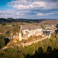 Buy canvas prints of Ancient Vianden Castle in Luxemburg by Erik Lattwein