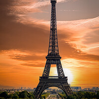 Buy canvas prints of The beautiful and amazing Eiffel Tower in Paris by Erik Lattwein