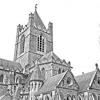 Buy canvas prints of Christchurch Cathedral Dublin - most famous church in the city by Erik Lattwein
