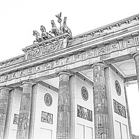 Buy canvas prints of Famous Brandenburg Gate in Berlin called Brandenburger Tor by Erik Lattwein