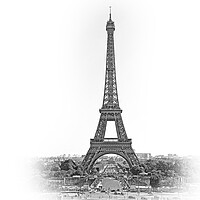 Buy canvas prints of Famous Eiffel Tower in Paris - most famous landmark in the city by Erik Lattwein