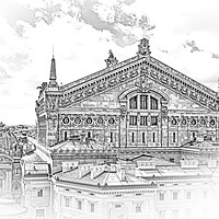 Buy canvas prints of Opera Garnier in the city of Paris by Erik Lattwein