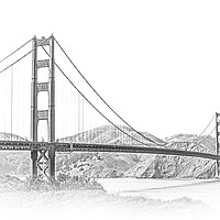 Buy canvas prints of Golden Gate Bridge San Francisco - view from Battery East Park by Erik Lattwein