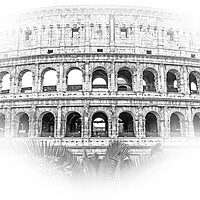 Buy canvas prints of Rome sightseeing - the amazing Colosseum by Erik Lattwein