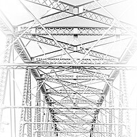 Buy canvas prints of John Seigenthaler Pedestrian Bridge in Nashville by Erik Lattwein