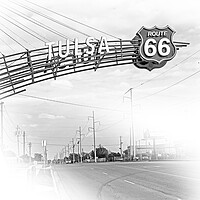 Buy canvas prints of Tulsa Gate on historic Route 66 in Oklahoma by Erik Lattwein