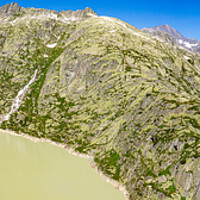 Buy canvas prints of Beautiful Lakes in the glaciers of Switzerland - amazing Switzerland by Erik Lattwein