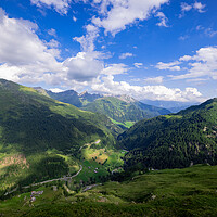 Buy canvas prints of Wonderful panoramic view over the mountains in the Austrian Alps by Erik Lattwein