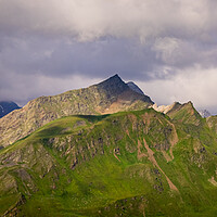 Buy canvas prints of Wonderful landscape of Timmelsjoch mountain range in the Austrian Alps by Erik Lattwein