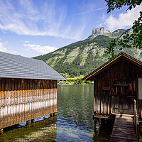 Buy canvas prints of Lake Altaussee in Austria is a wonderful place for vacation and relaxation by Erik Lattwein