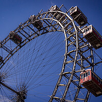 Buy canvas prints of Vienna Ferris Wheel at Prater Entertainment Park - VIENNA, AUSTRIA, EUROPE - AUGUST 1, 2021 by Erik Lattwein