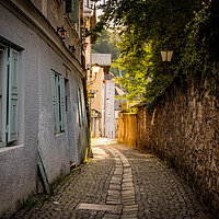 Buy canvas prints of Small lanes in the old town of Salzburg by Erik Lattwein