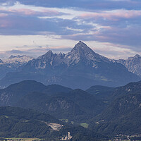 Buy canvas prints of Amazing panoramic view over the high mountains of the Austrian Alps by Erik Lattwein