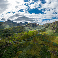 Buy canvas prints of The amazing landcape of the Lake District National Park - aerial view from above by Erik Lattwein