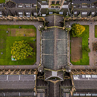 Buy canvas prints of Glasgow University from above - aerial view by Erik Lattwein