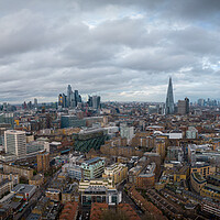 Buy canvas prints of Over the rooftops of London - the famous city from above   by Erik Lattwein