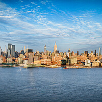 Buy canvas prints of Panoramic aerial view over Manhattan New York City - travel photography by Erik Lattwein