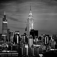 Buy canvas prints of Midwtown Manhattan with Empire State building - travel photography by Erik Lattwein
