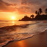 Buy canvas prints of Sunset Beach by Erik Lattwein