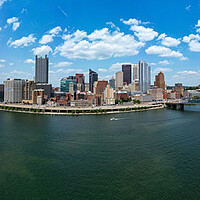 Buy canvas prints of City of Pittsburgh - panoramic aerial view - PITTSBURGH, USA - JUNE 09, 2023 by Erik Lattwein