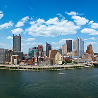 Buy canvas prints of City of Pittsburgh - panoramic aerial view - PITTSBURGH, USA - JUNE 09, 2023 by Erik Lattwein