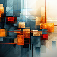 Buy canvas prints of Digital Harmony Abstract digital artwork - abstract background c by Erik Lattwein