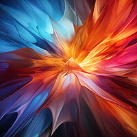 Buy canvas prints of Dynamic Energy Burst Abstract composition - abstract background  by Erik Lattwein