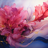 Buy canvas prints of Elegant Fluid Acrylics - abstract background composition by Erik Lattwein