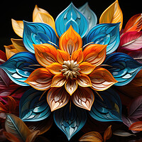 Buy canvas prints of Kaleidoscopic Marvels Intricate symmetrical patterns - abstract  by Erik Lattwein