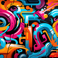 Buy canvas prints of Urban Graffiti Vibes Abstract patterns - abstract background com by Erik Lattwein