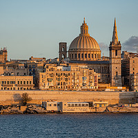Buy canvas prints of Typical and famous skyline of Valletta - the capit by Erik Lattwein