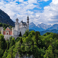 Buy canvas prints of Famous Neuschwanstein Castle in Bavaria Germany by Erik Lattwein