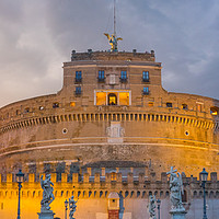 Buy canvas prints of The famous Angels Castle in Rome - Castel Sant Ang by Erik Lattwein