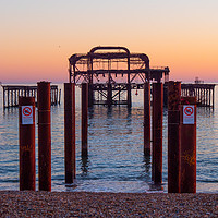 Buy canvas prints of The remains of former Brighton Pier by Erik Lattwein