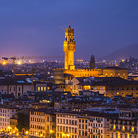 Buy canvas prints of Panoramic view over the city of Florence from Mich by Erik Lattwein