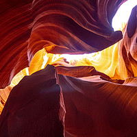 Buy canvas prints of Antelope Canyon - amazing colors of the sandstone  by Erik Lattwein