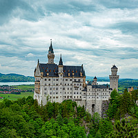 Buy canvas prints of Famous Neuschwanstein Castle in Bavaria Germany by Erik Lattwein