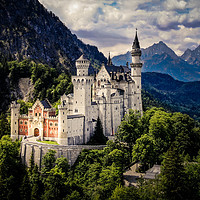 Buy canvas prints of Famous Neuschwanstein Castle in Bavaria Germany -  by Erik Lattwein