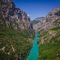 Buy canvas prints of The Canyon of Verdon in the French Alpes by Erik Lattwein