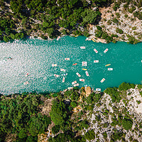 Buy canvas prints of The Verdon River in the French Alpes by Erik Lattwein