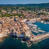 Buy canvas prints of Saint Tropez in France located at the Mediterrania by Erik Lattwein