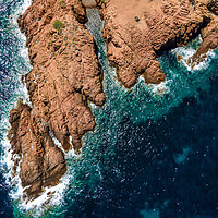 Buy canvas prints of Amazing aerial view over Cap Roux in France at the by Erik Lattwein
