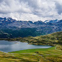 Buy canvas prints of Wonderful Mountain Lake called Tannensee in the Sw by Erik Lattwein