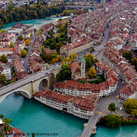 Buy canvas prints of The historic district of Bern - the capital city of Switzerland by Erik Lattwein