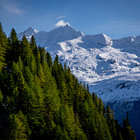 Buy canvas prints of The Swiss Alps - amazing view over the mountains of Switzerland by Erik Lattwein