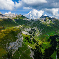 Buy canvas prints of Wonderful Mountain Lake in the Swiss Alps by Erik Lattwein